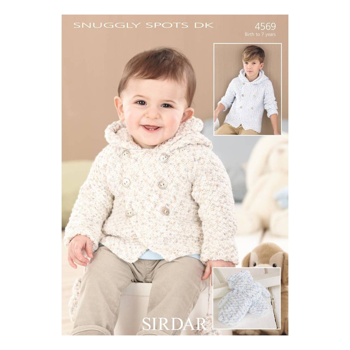 Sirdar Snuggly Spots DK Cardigan and Mittens Digital Pattern 4569
