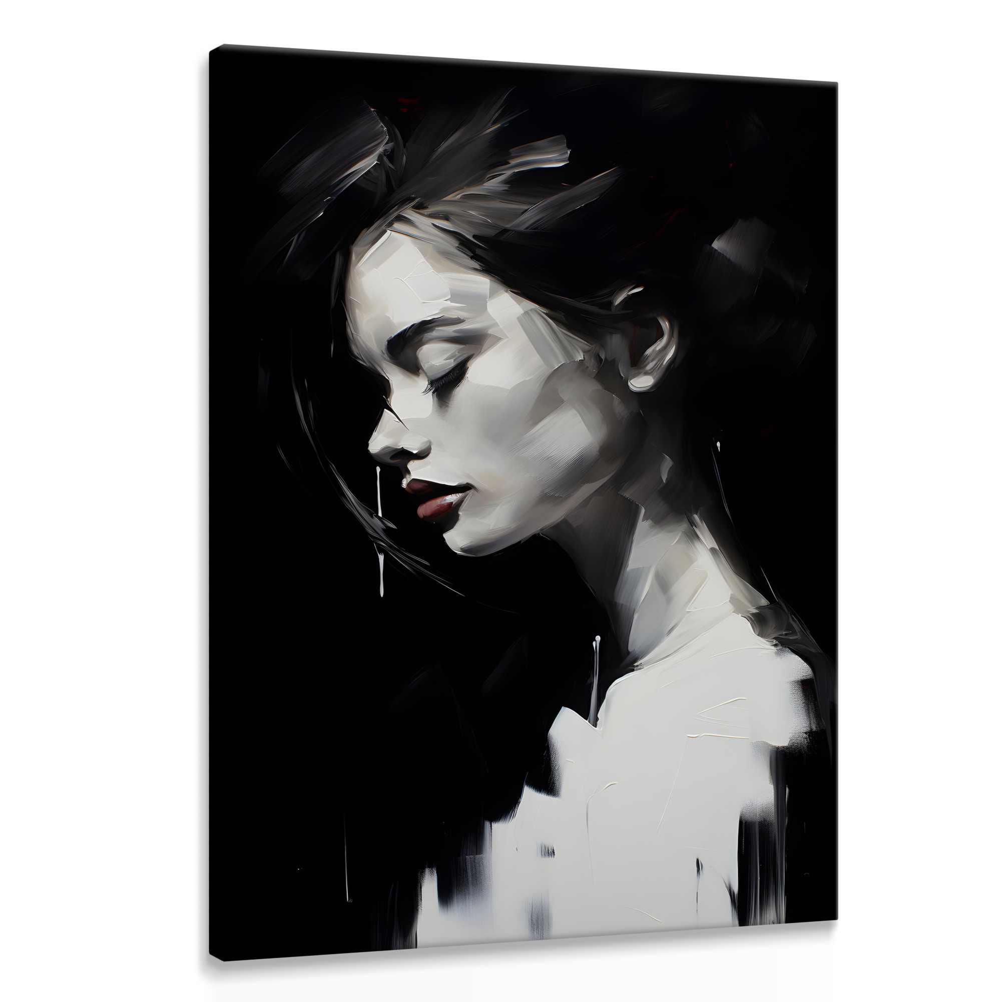 Obraz Canvas Czarno-Biały Portret Kobiety 20x30cm