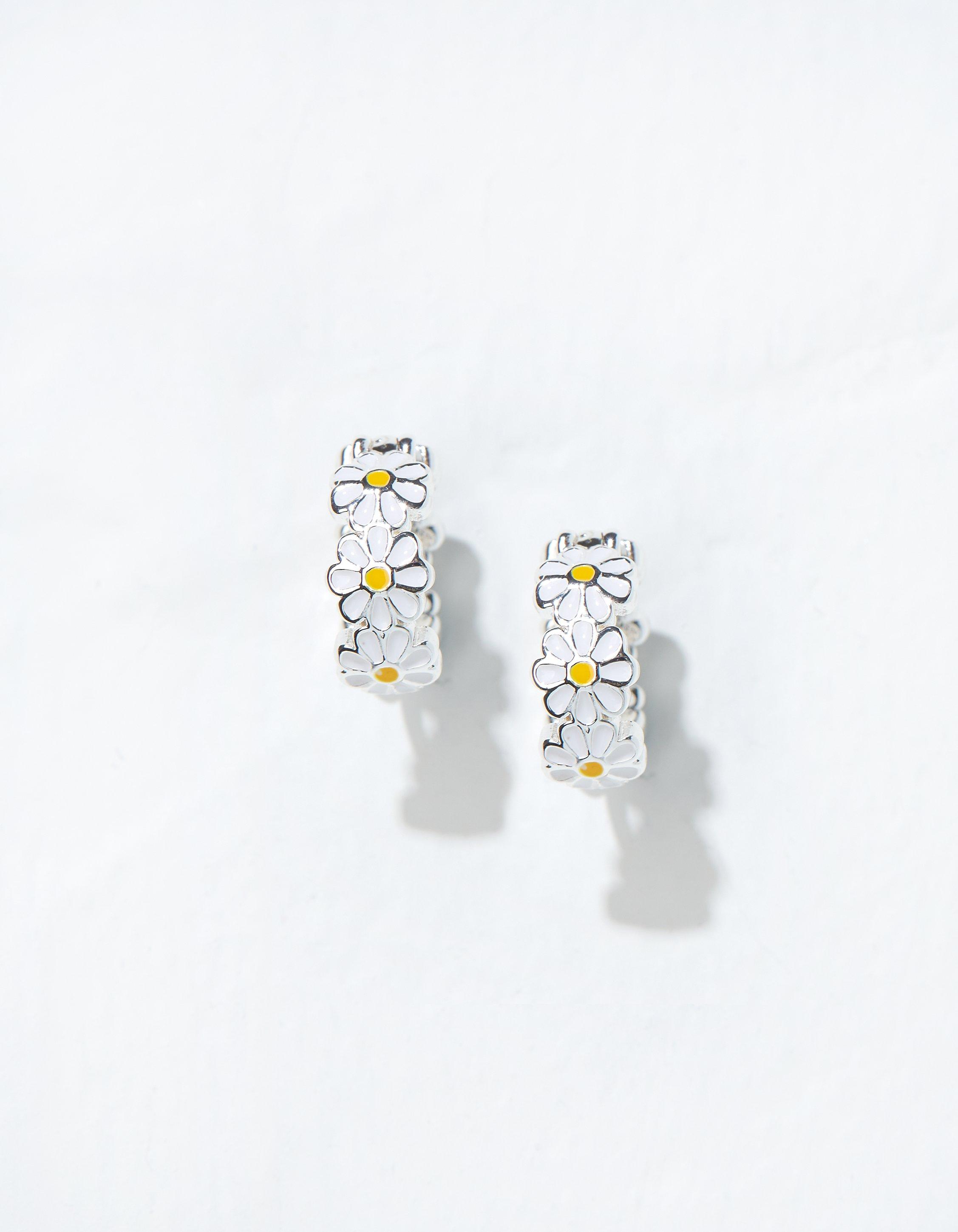 Daisy Hoop Earrings