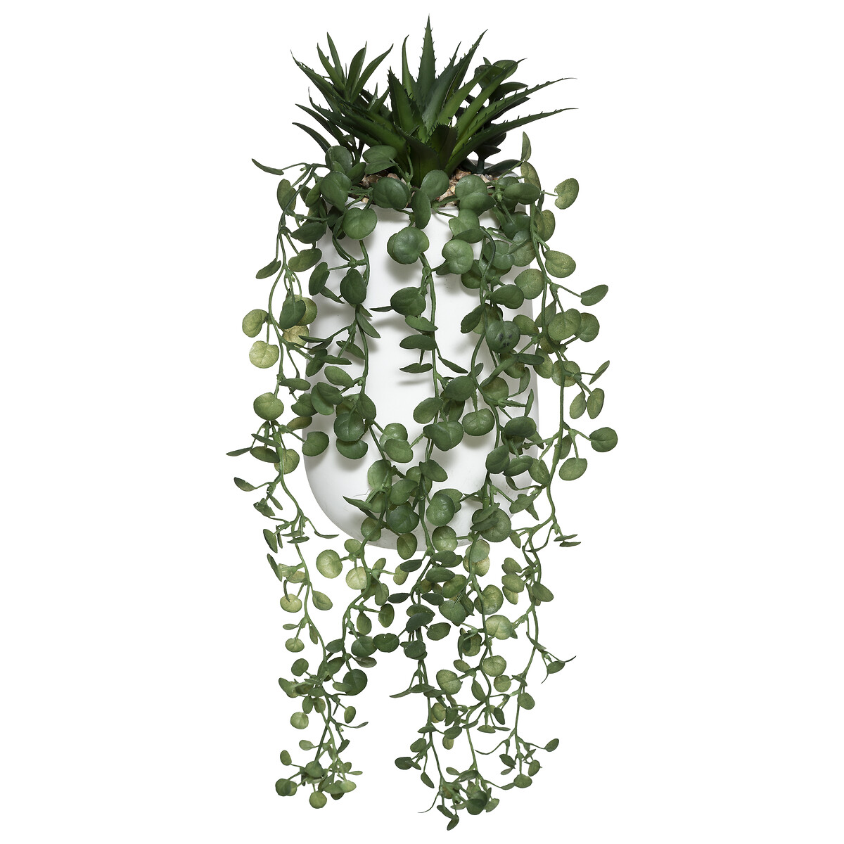 Artificial plants arrangement Cement pot H.33 cm
