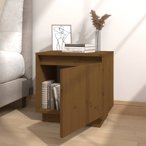 NNEVL Bedside Cabinets 2 pcs Honey Brown 40x30x40 cm Solid Wood Pine