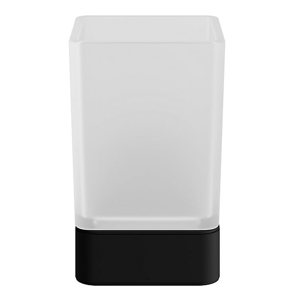 Gobelet mural en acier inoxydable noir Teesta GoodHome