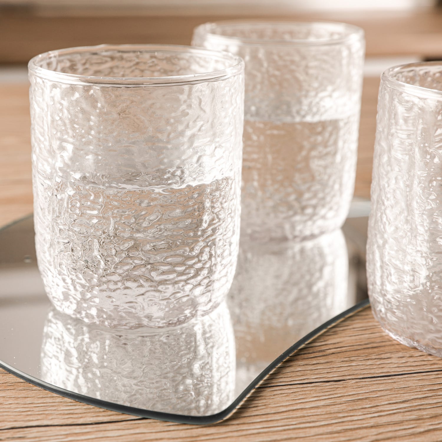 Set bicchieri trasparenti in vetro da 8 cm, 6 pezzi