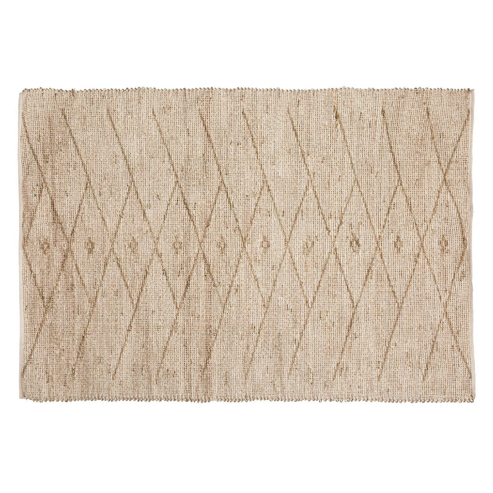 - Tapis en sisal et coton sisal/coton blanc 120x170 cm