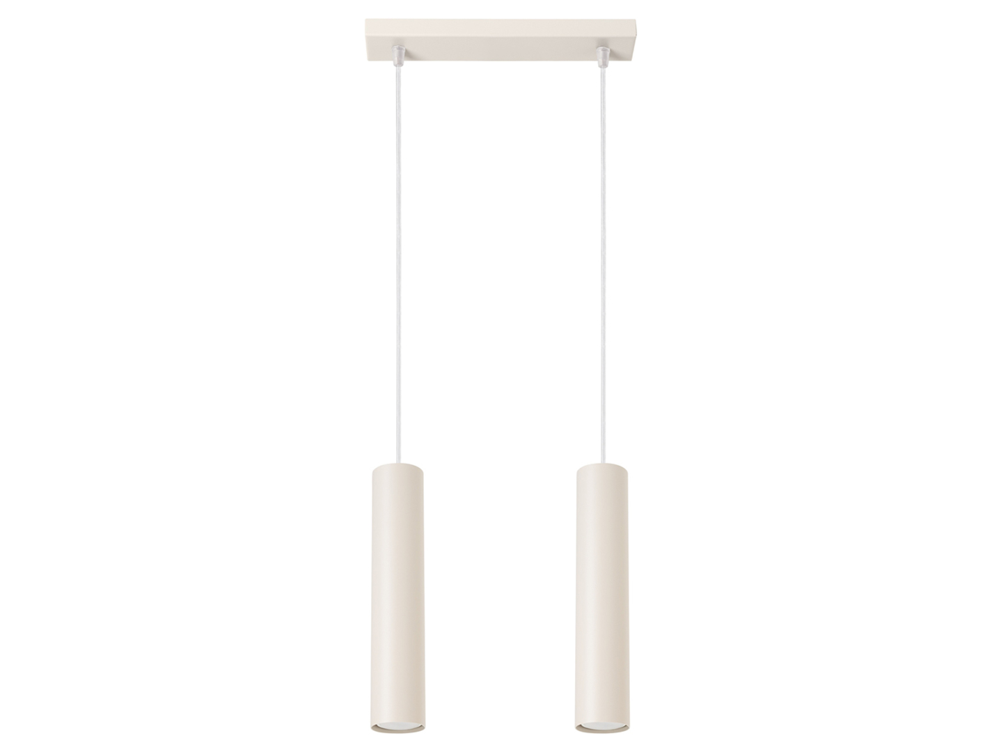 Lampa wisząca Lagos 2-punktowa stalowa 105 cm beżowa