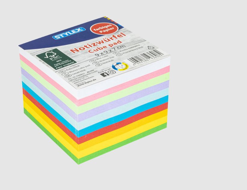 Notizzettelwürfel Bunt