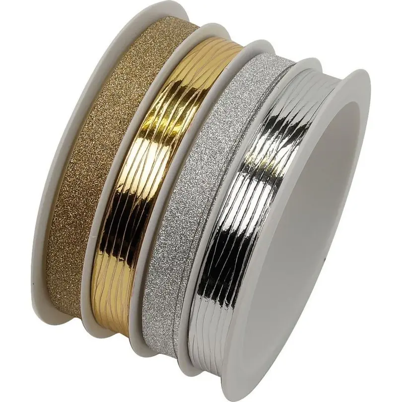Geschenkband 4er-Set Mix Metallic