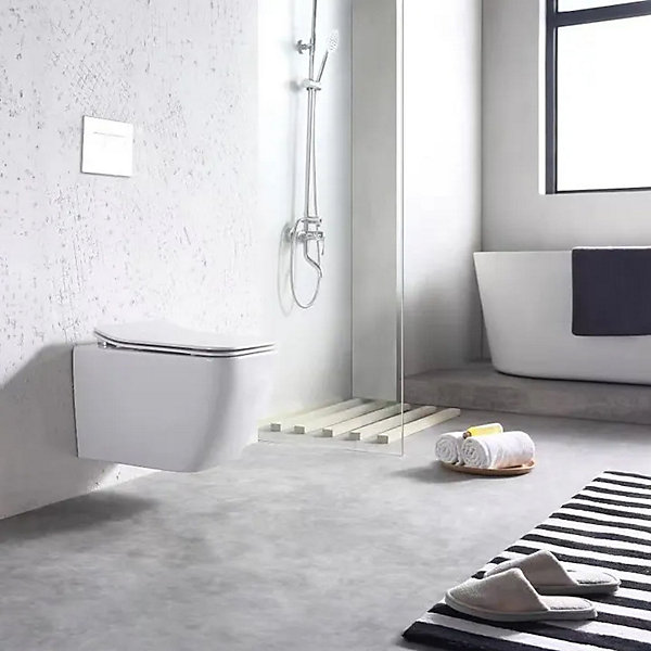 Cuvette Wc Suspendue Rea Martin Rimless Duroplast Slim Zm White