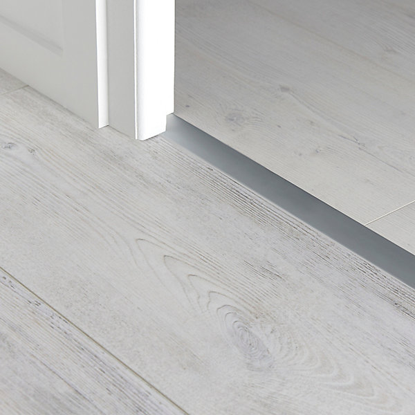 Barre de seuil extra-plate en aluminium décor métal mat GoodHome 35 x 1 800 mm