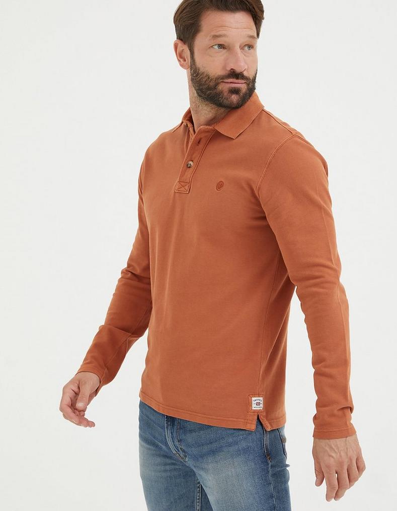 Long Sleeve Organic Pique Polo