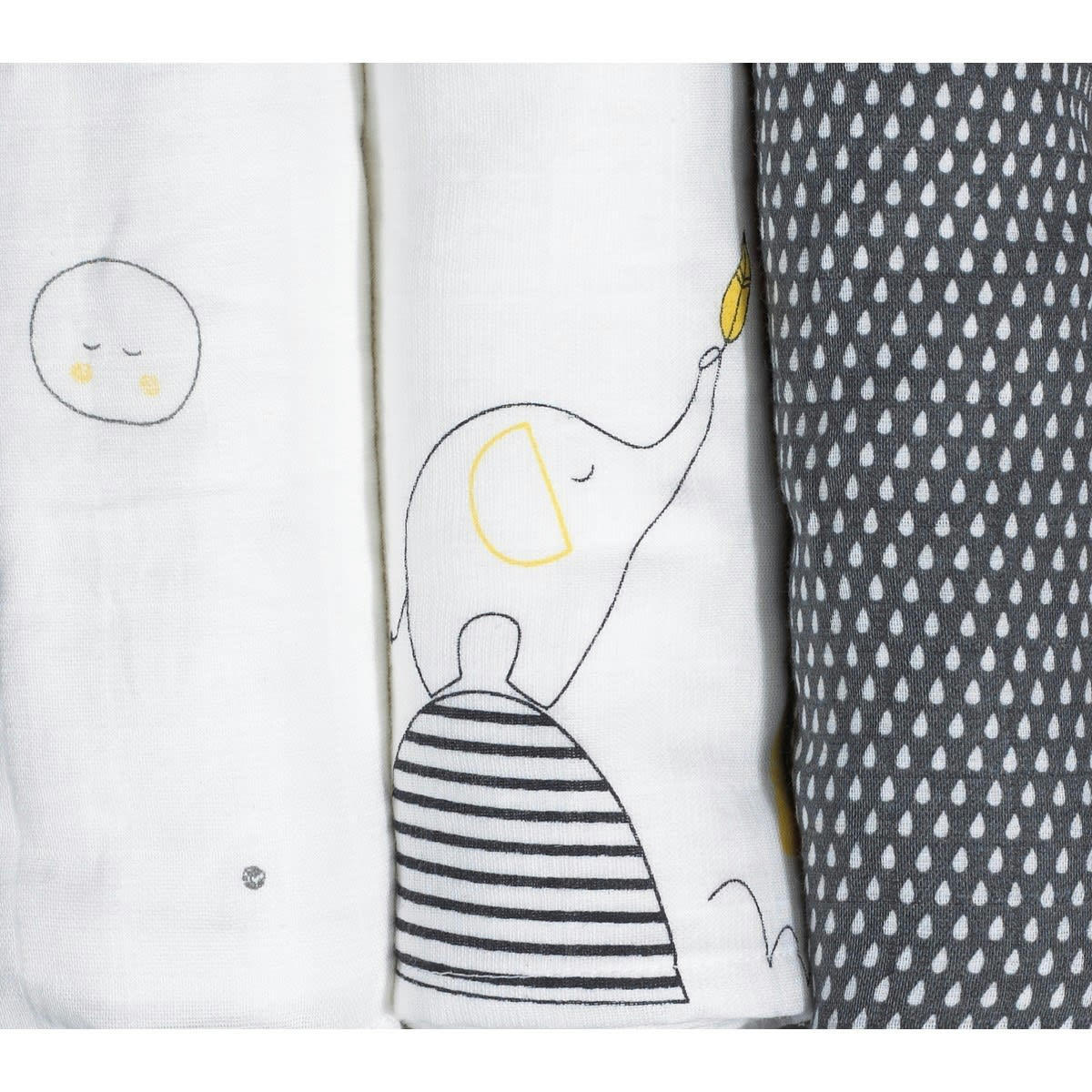 BABYFAN - Langes en coton bio gris