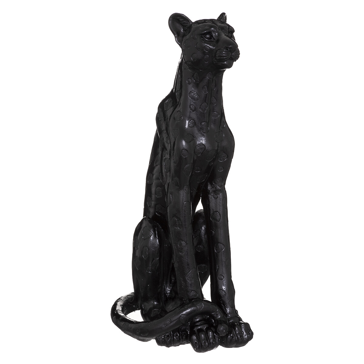 Estátua leopardo preto 90cm