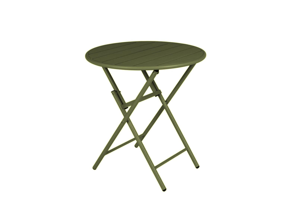 MaximaVida inklapbare metalen ronde tuintafel Max 70 cm olijfgroen