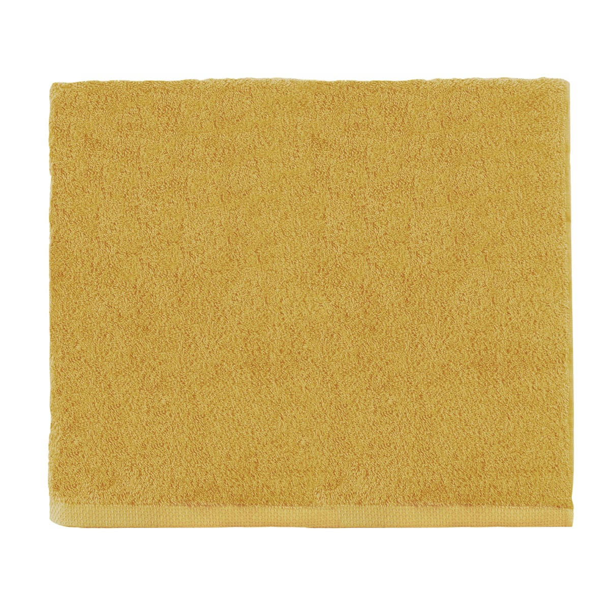 AQUA - Serviette invité unie en coton Jaune Safran 30x50