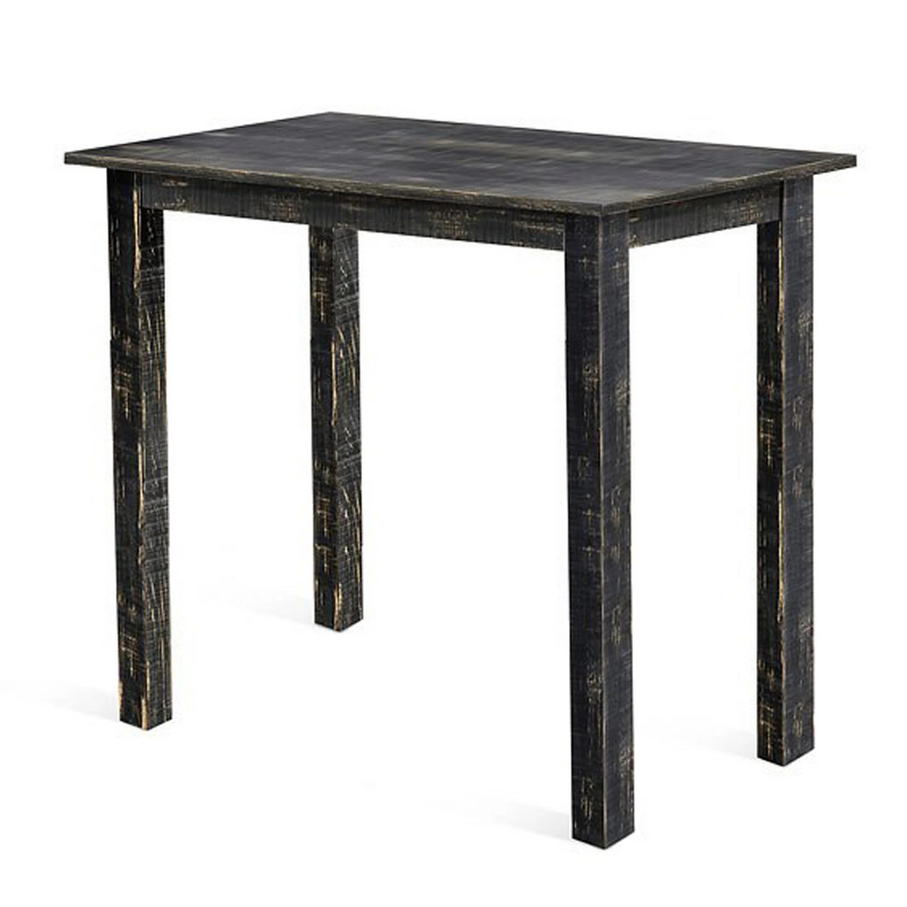 Rena Counter Table, 48 Inch Rectangular Black Sand Mahogany Wood