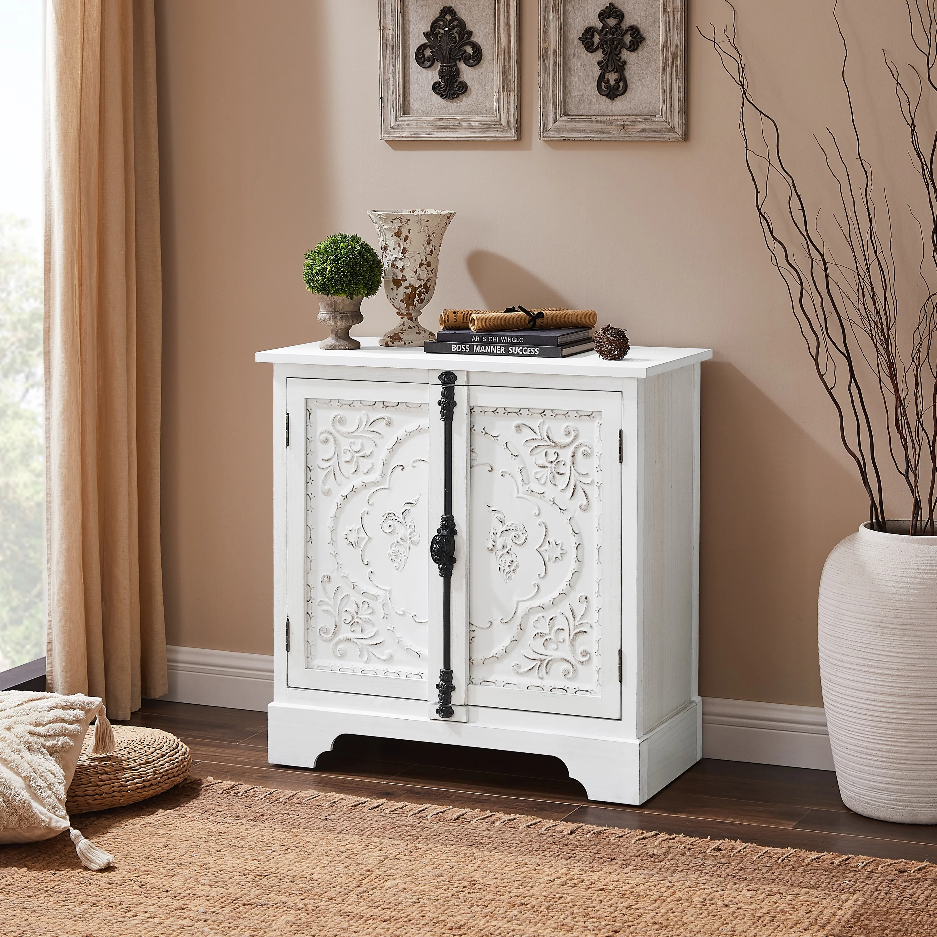 Art Leon Retro and Romantic Floral Cabinet