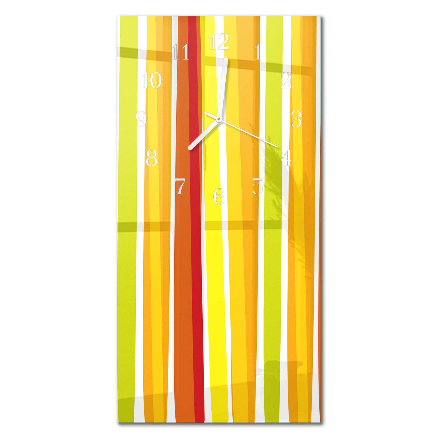 Zegar szklany 30x60 Paski zegar ścienny