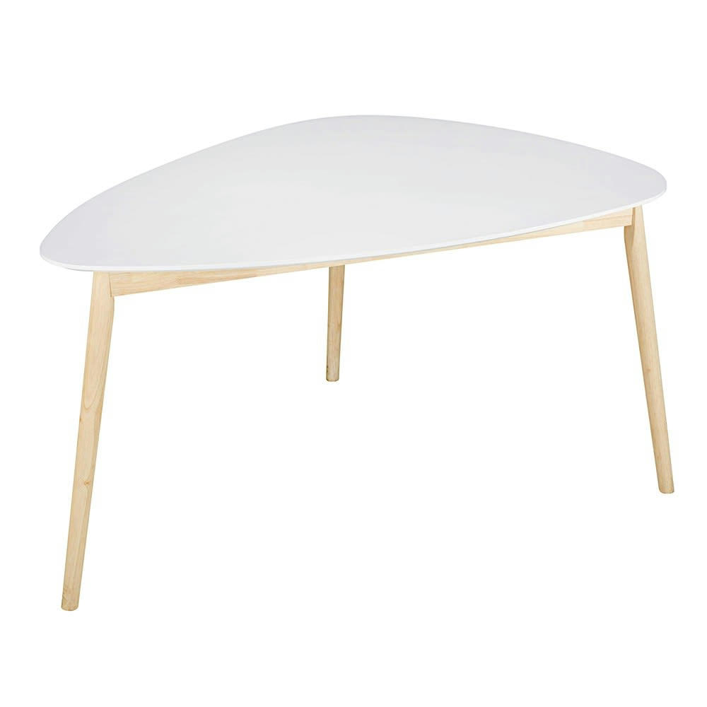 Spring - Table à manger style scandinave blanche 4/5 personnes L150