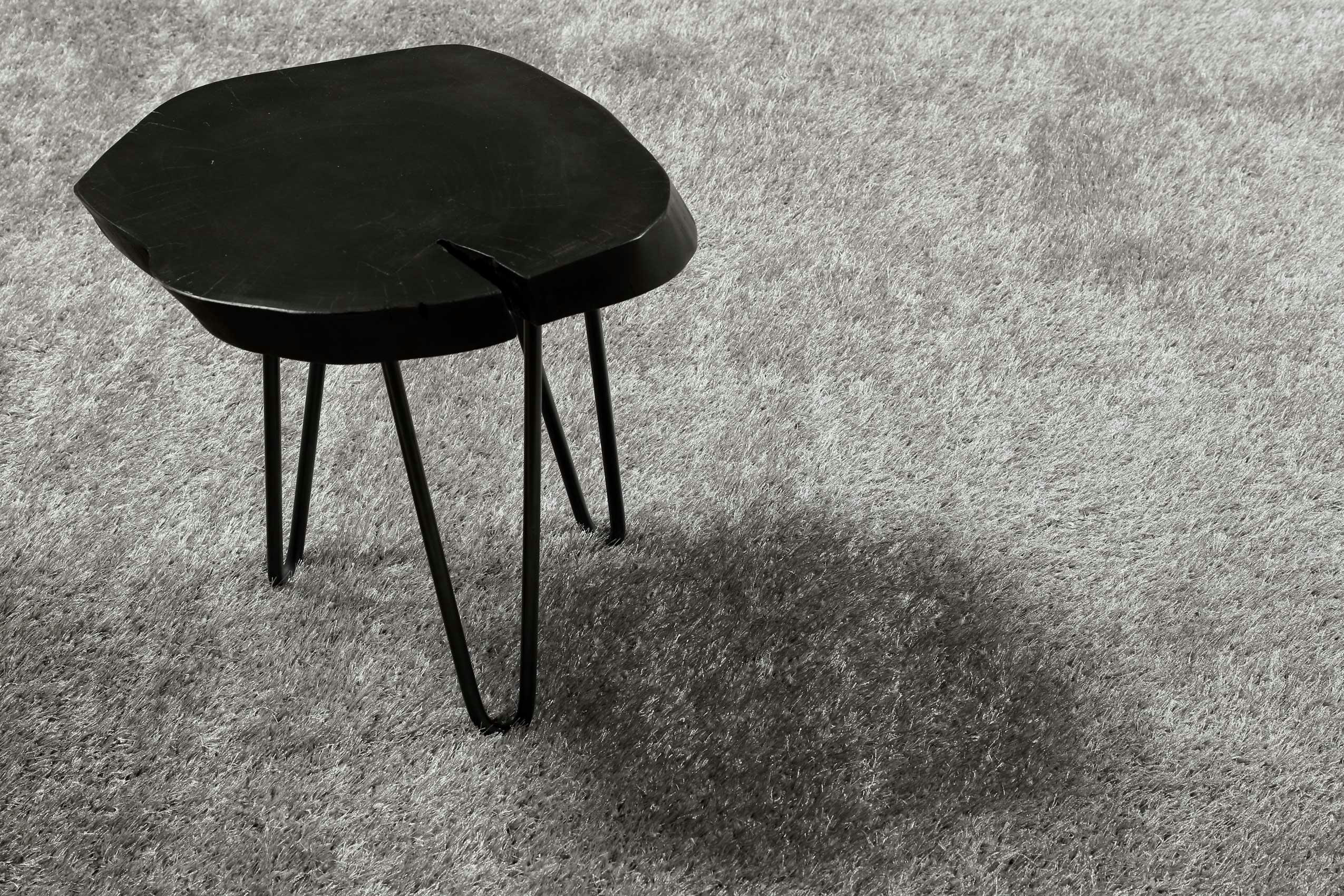 #SWAGGER SHAG - Tapis poils longs doux brillant gris clair 133x200