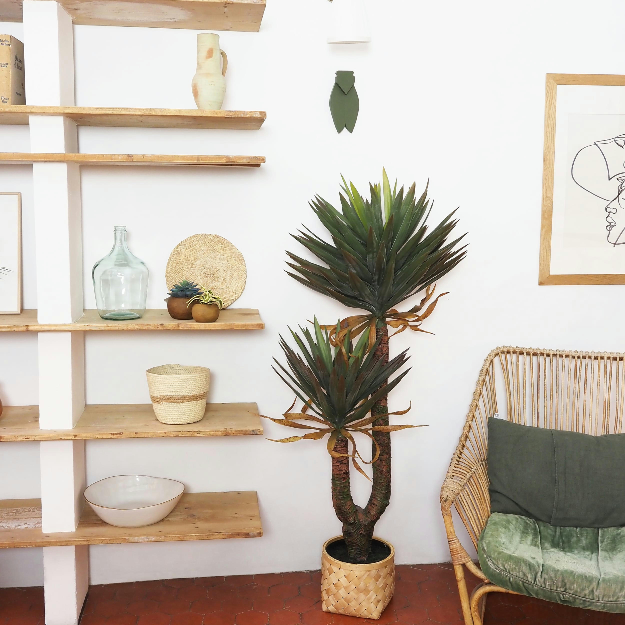 - Yucca artificiel 2 troncs 150cm