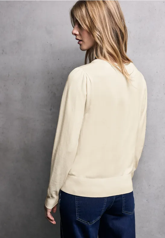 Pullover mit Puff-Ärmeln