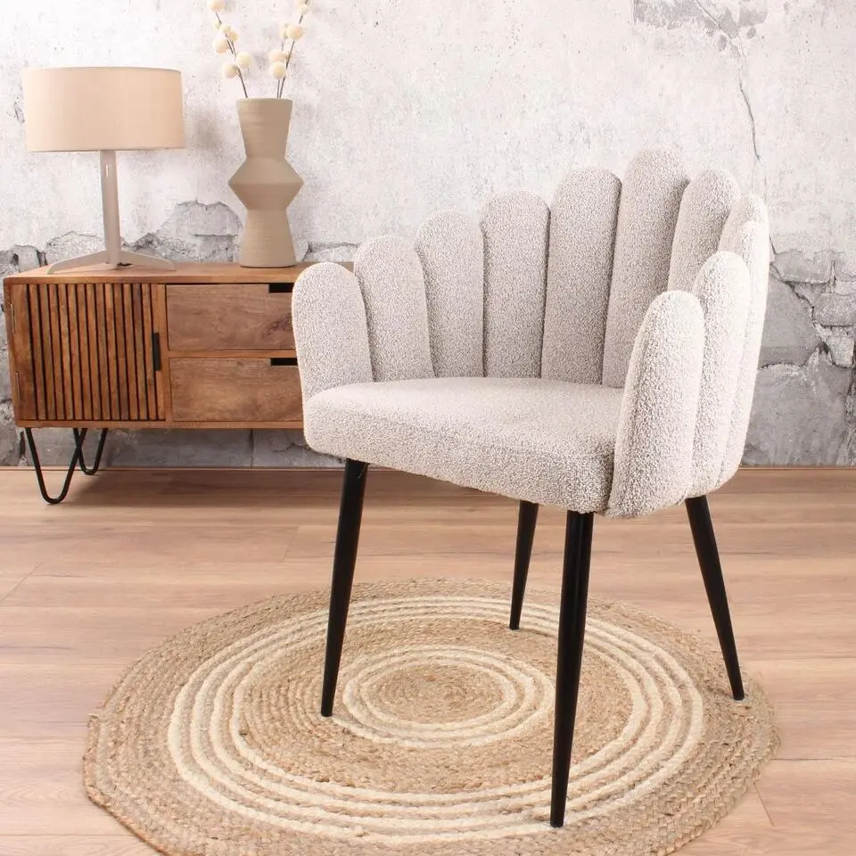 DS4U - Flower eetkamerstoel boucle beige