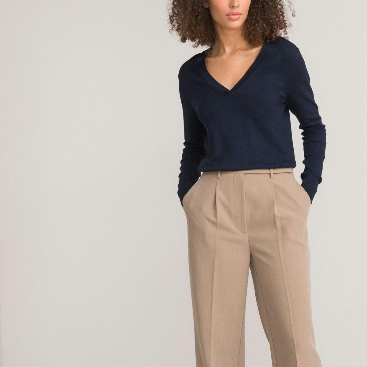 Pull basique, col V