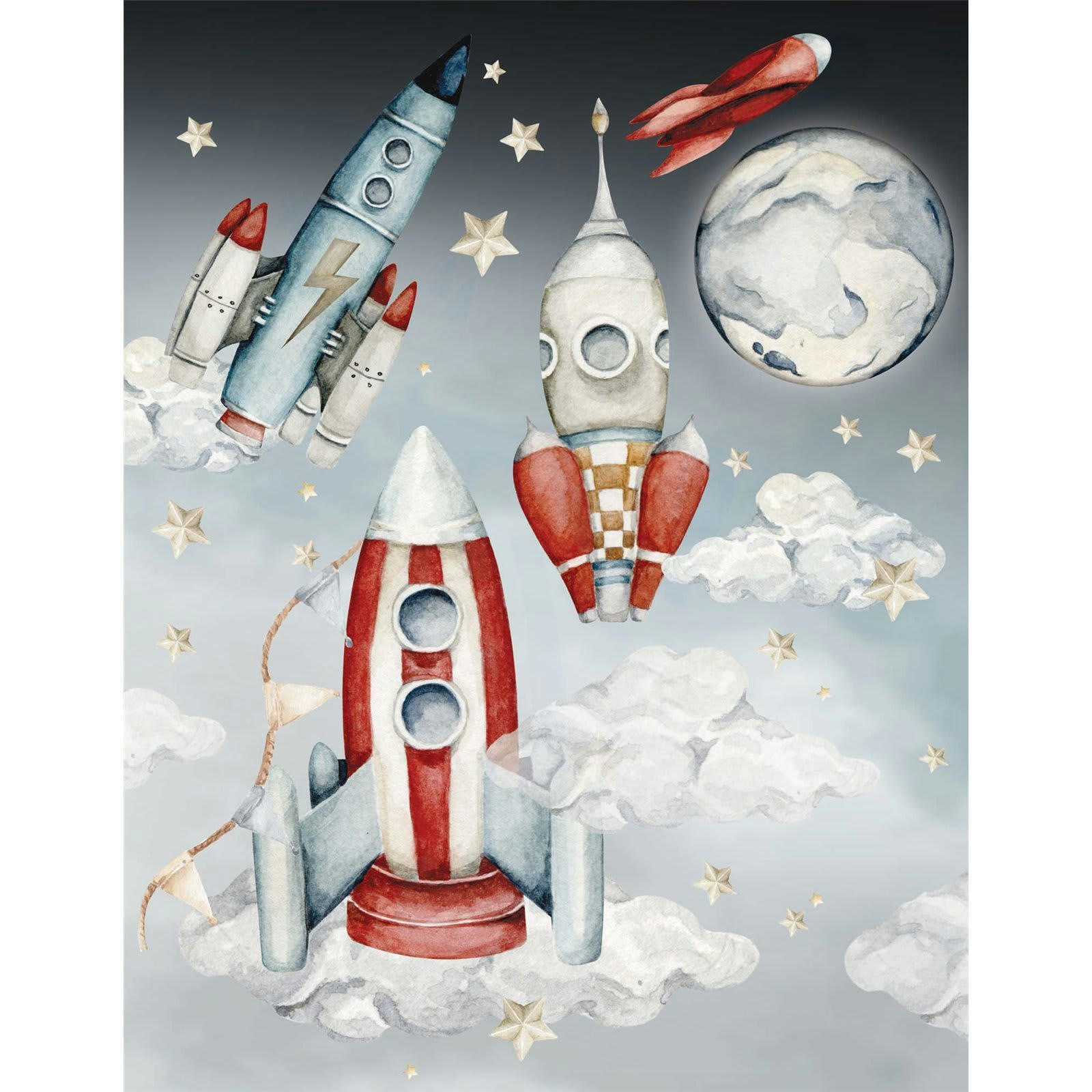 KIDS - Sticker mural Tissu Multicolore