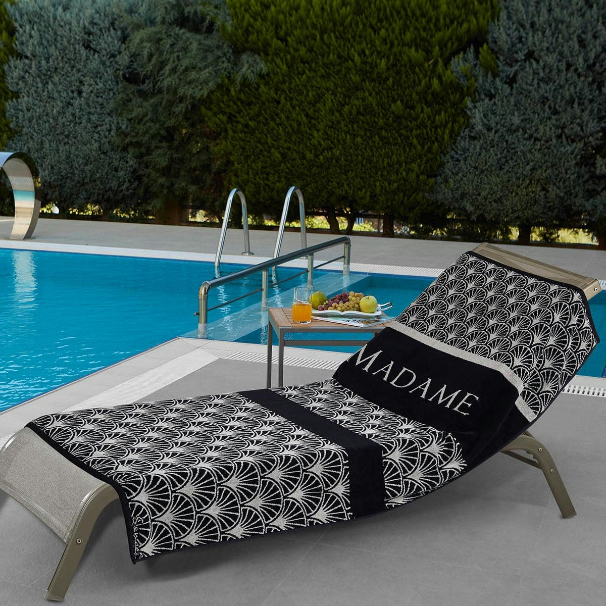 MADAME - Serviette de plage velours 100x180 cm