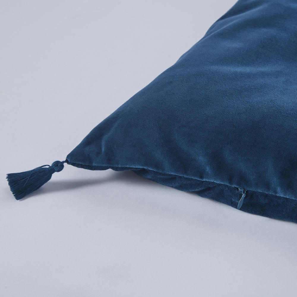 - Housse de matelas de sol en velours de coton bleu 60x120