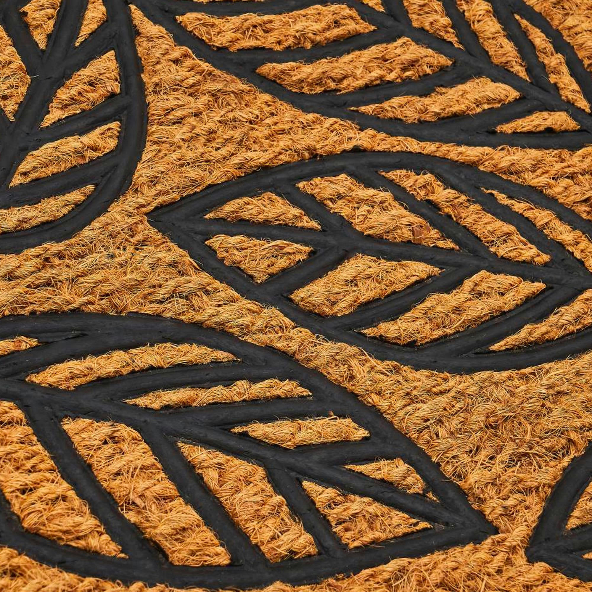 - Paillasson en caoutchouc et fibres de coco feuilles 60x40cm