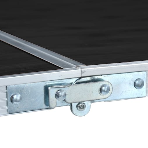 NNEVL Foldable Camping Table Grey Aluminium 240x60 cm