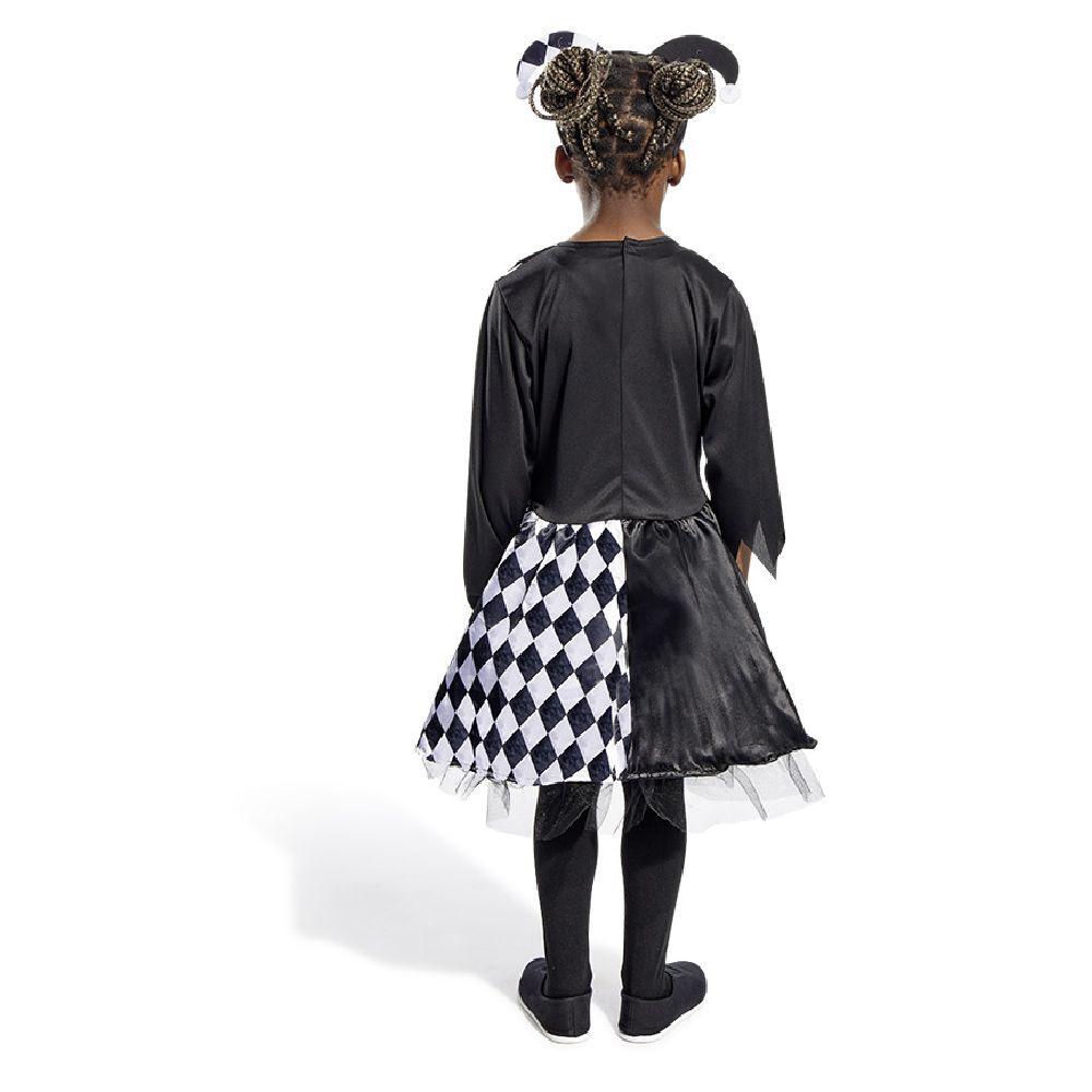 Déguisement enfant Halloween arlequin noir et blanc robe 4/6ans
