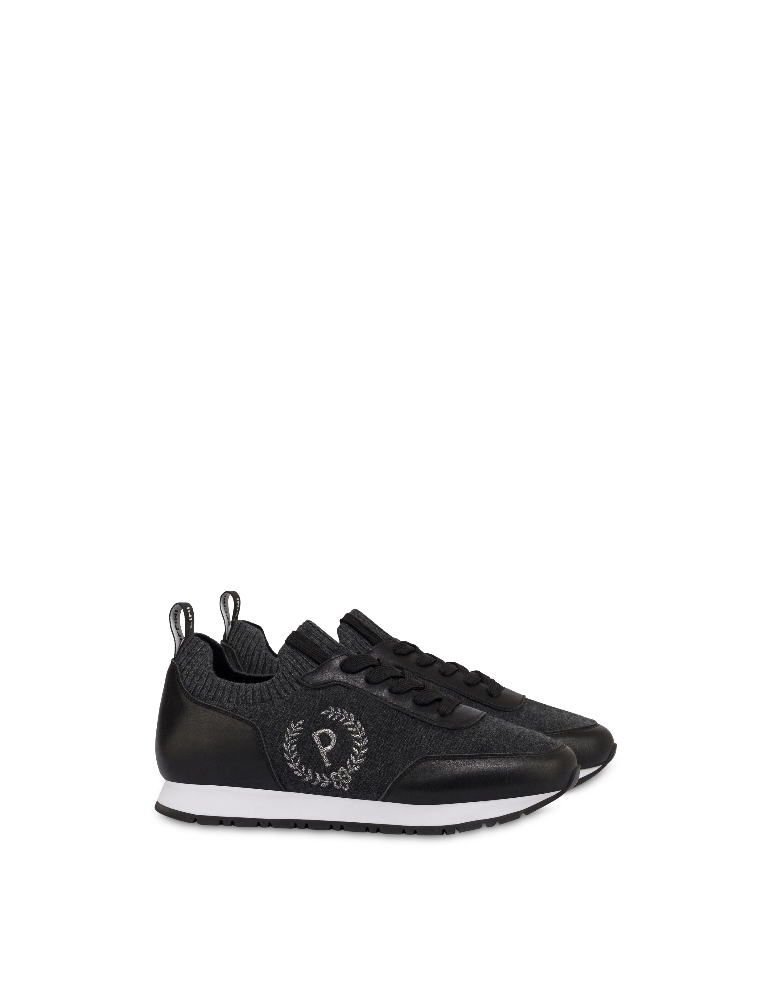 Sneakers Astra In Vitello Grey/nero