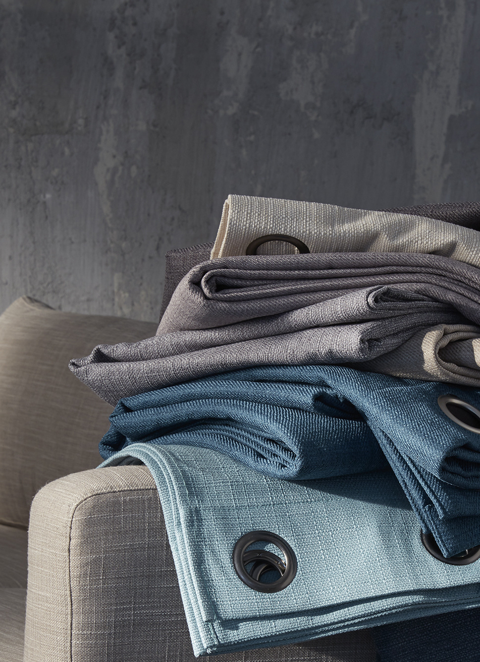 RIDEAU OCCULTANT UNI EFFET TRAMÉ CANARD