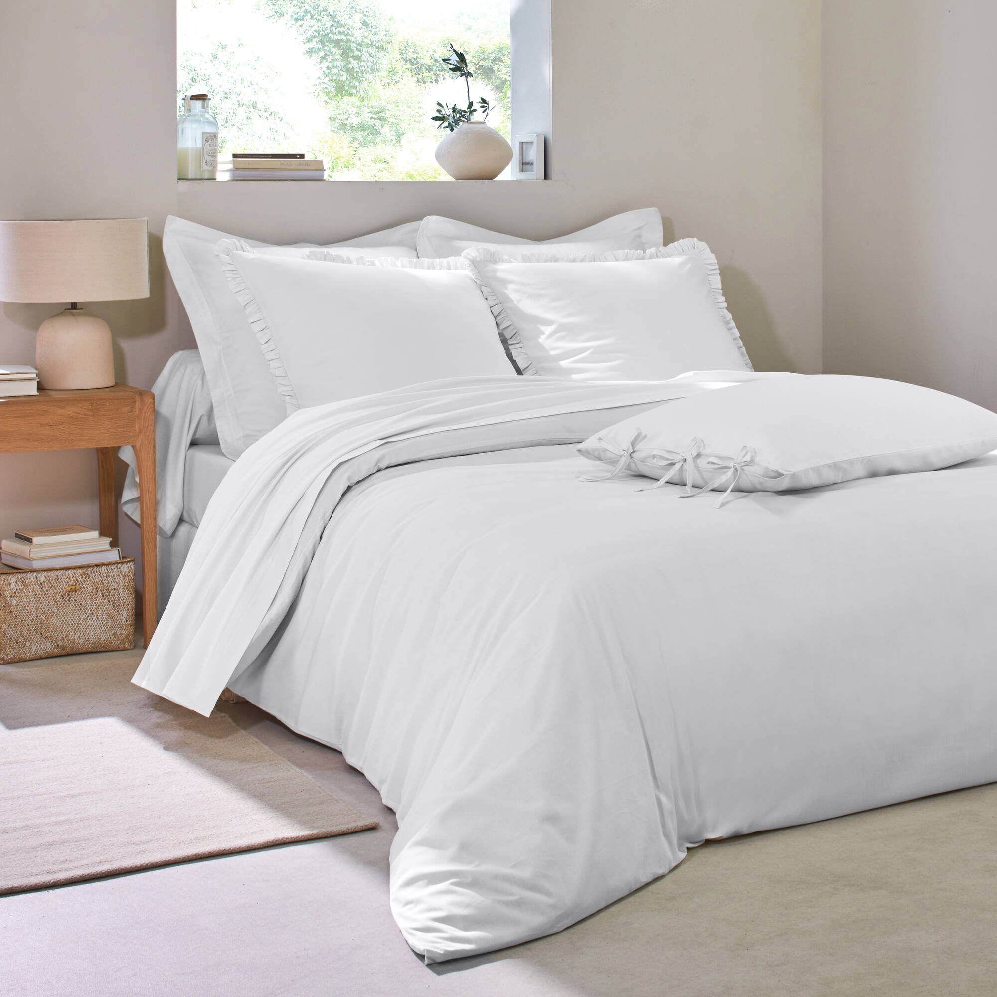 Linge de lit uni percale