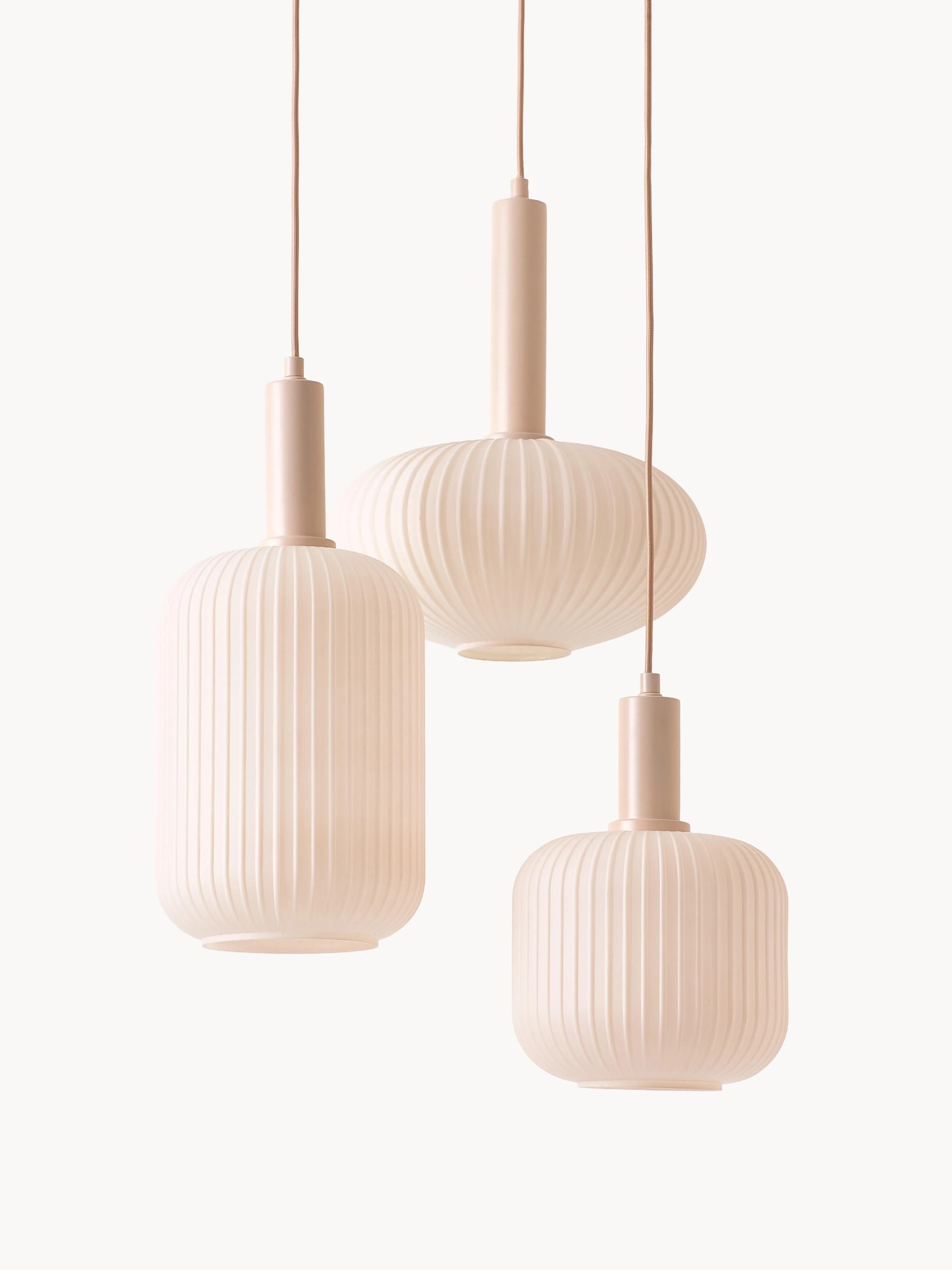 Cluster-Pendelleuchte Candela aus Opalglas