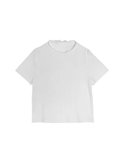 Short sleeve top with Baby overlock stitch - 25WRT306A