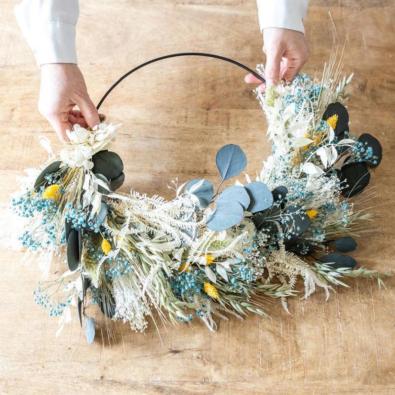 - Couronne murale de fleurs séchées Herbert Diamètre 30cm