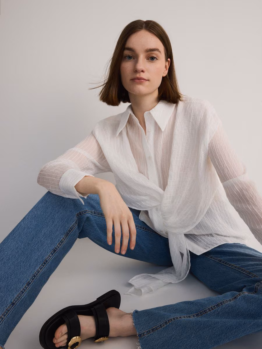 Shirt With Tie Detail