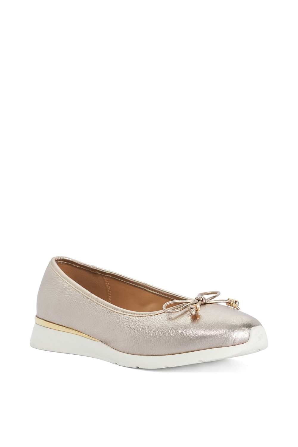 Dune London Highline' Leather Ballet Pumps