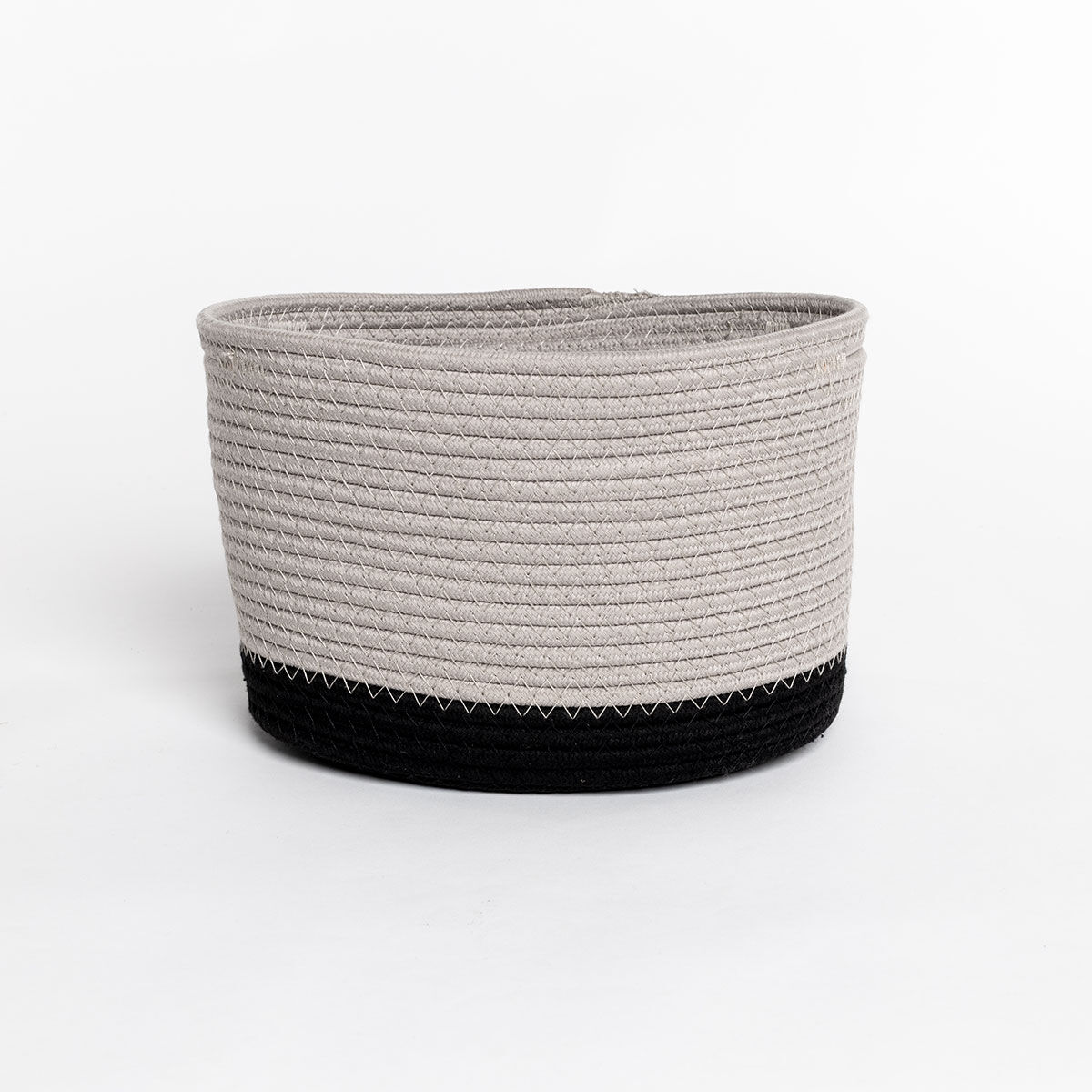 Cesto wc bege em algodão 28x22cm