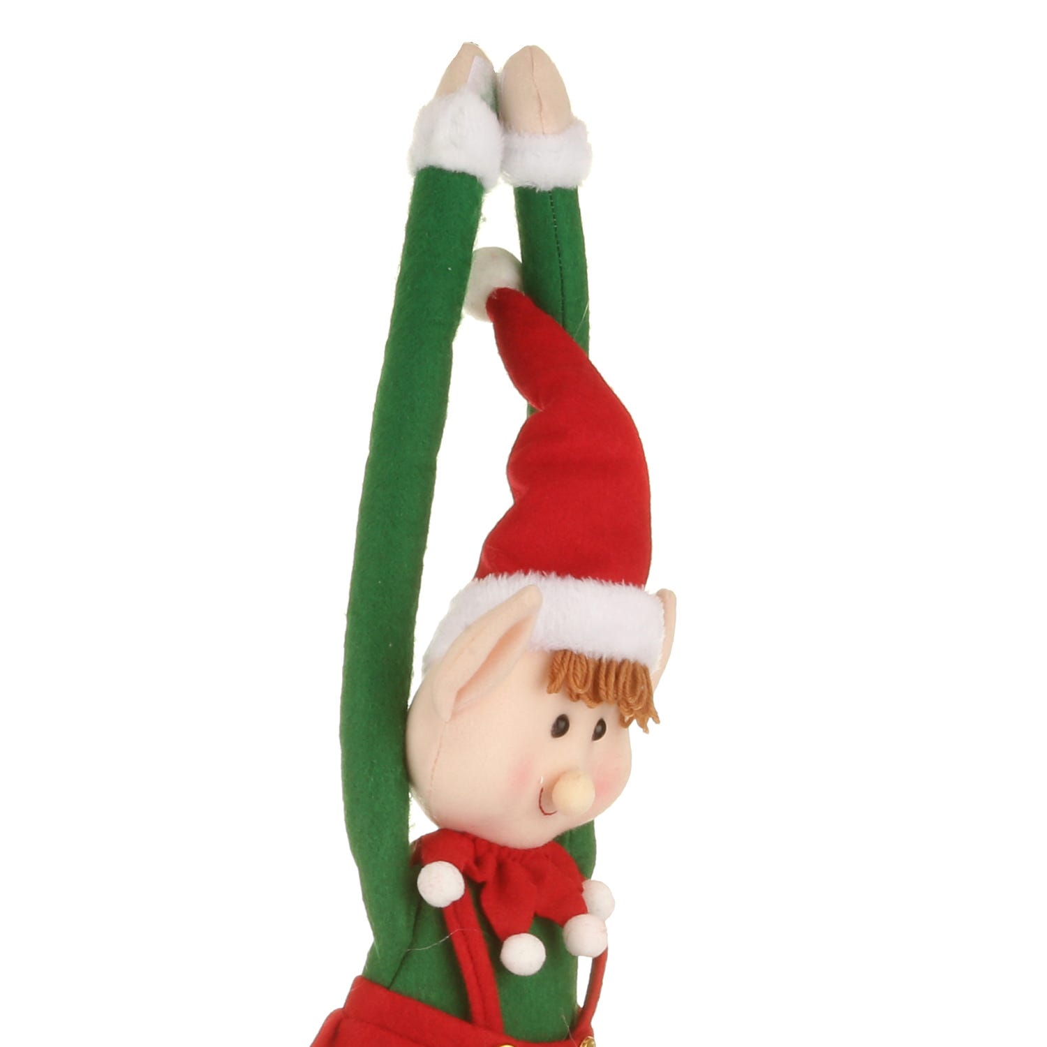 Elfo Natale pupazzo da appendere 74 cm