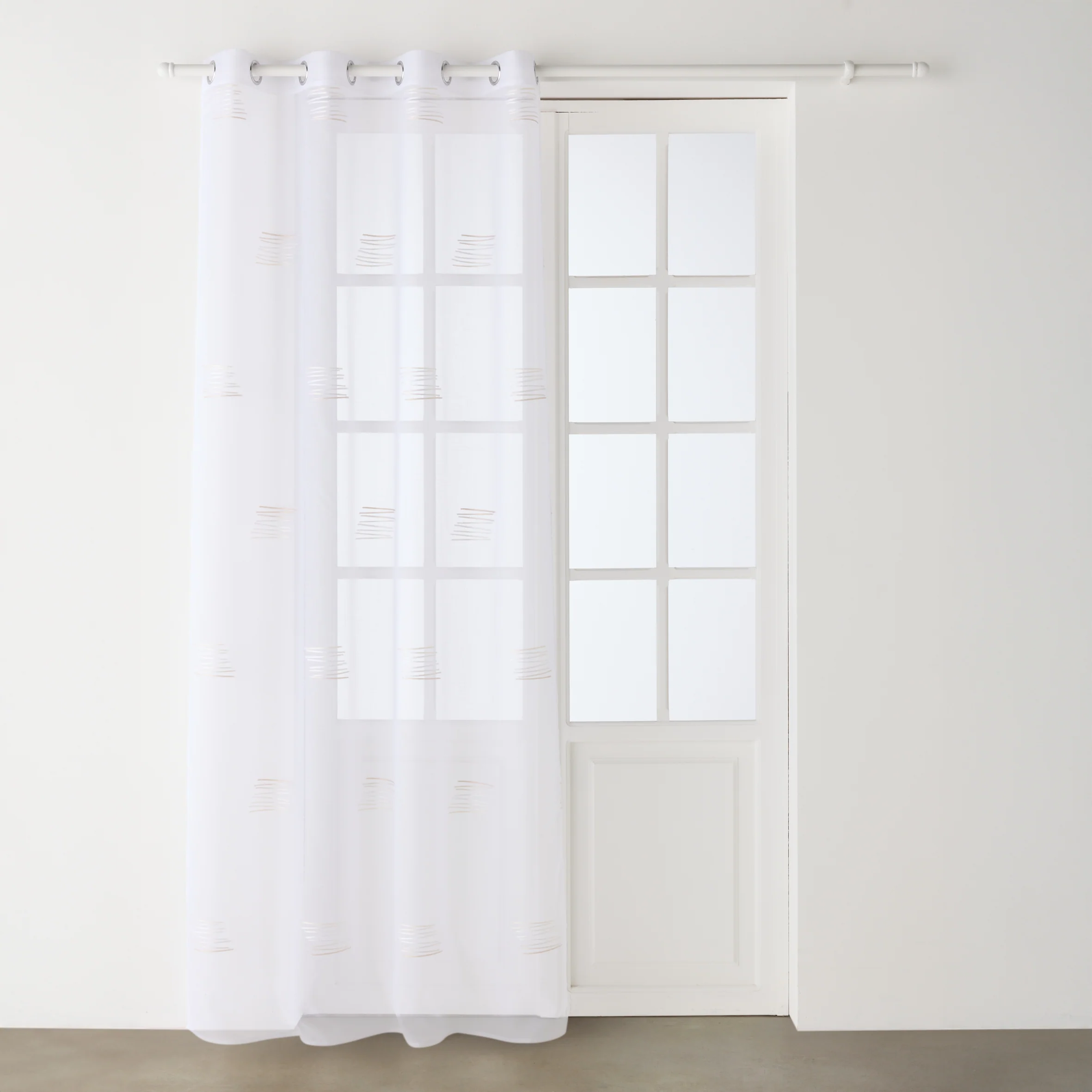 Voilage MOISSON coloris camaïeux de beige 140 x 240 cm