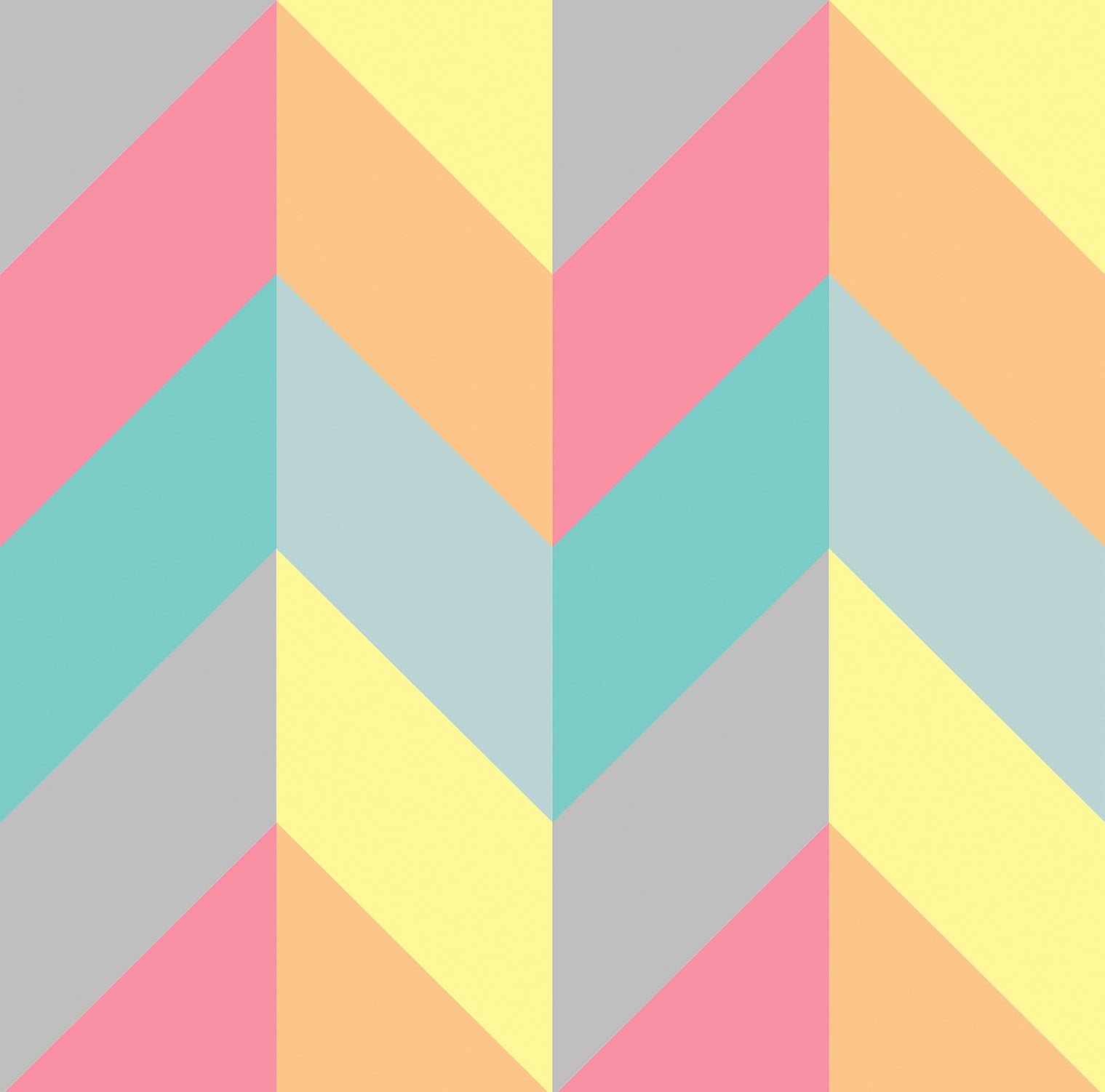 Walls4You behang visgraat-motief multicolor - 53 cm x 10 m - 640114