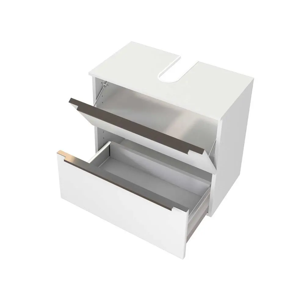 Wastafelonderkast Hansen 60cm 2 lades - wit
