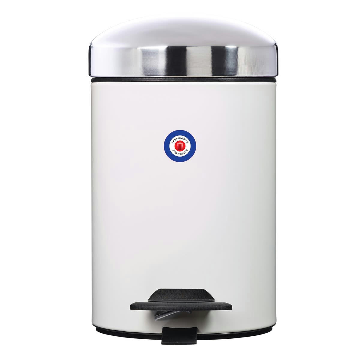 BONNY - Poubelle 3L en Métal Blanc