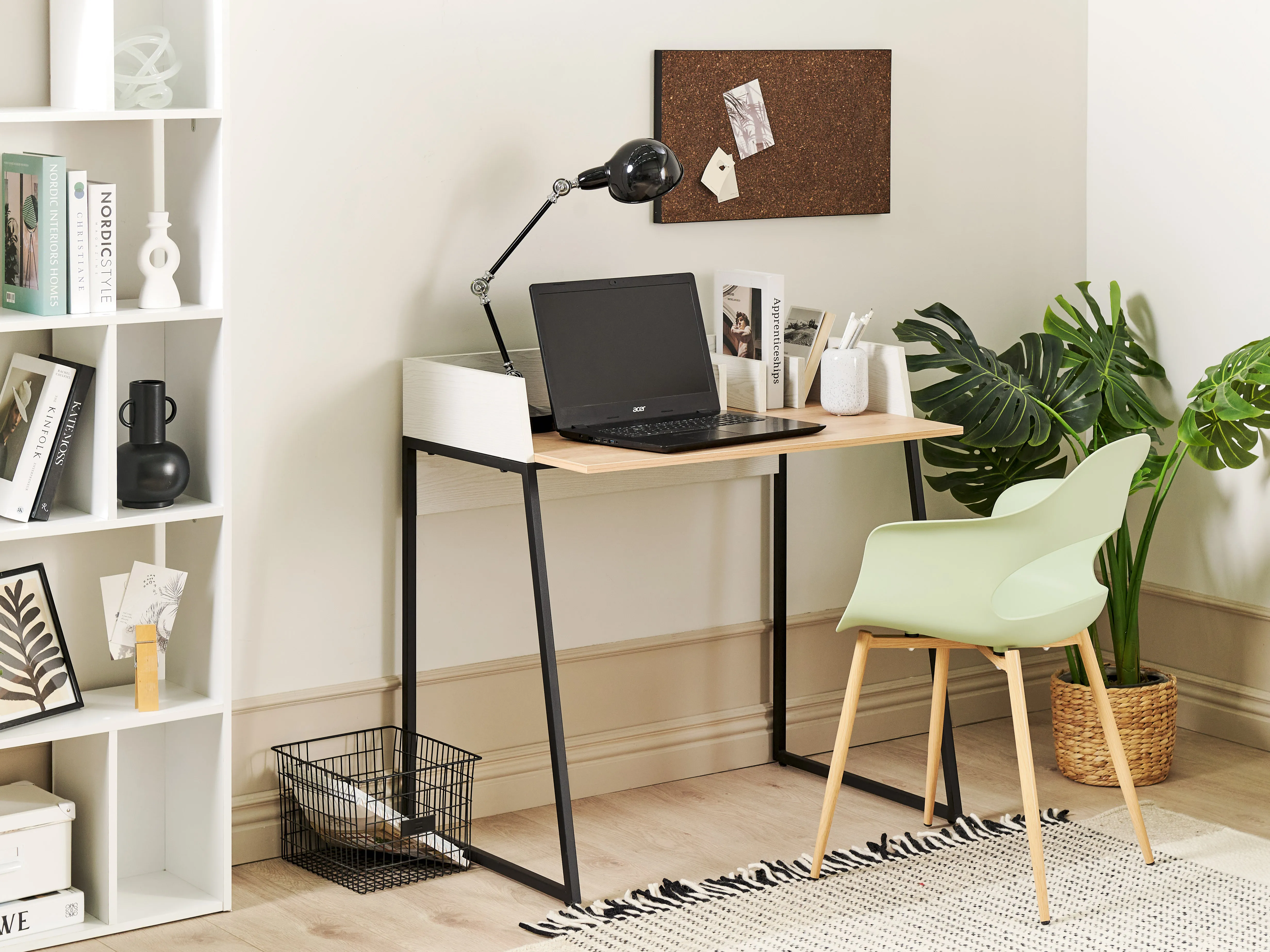 Home Office Desk ANAH White 90 cm 60 cm