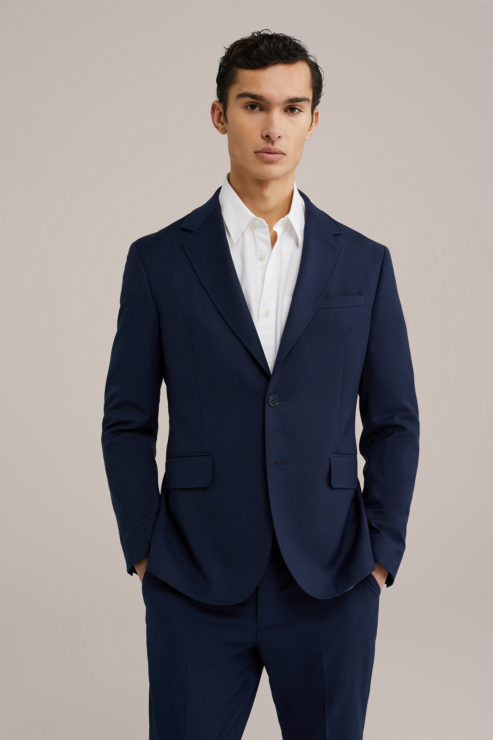 Heren premium slim fit blazer van wolmix