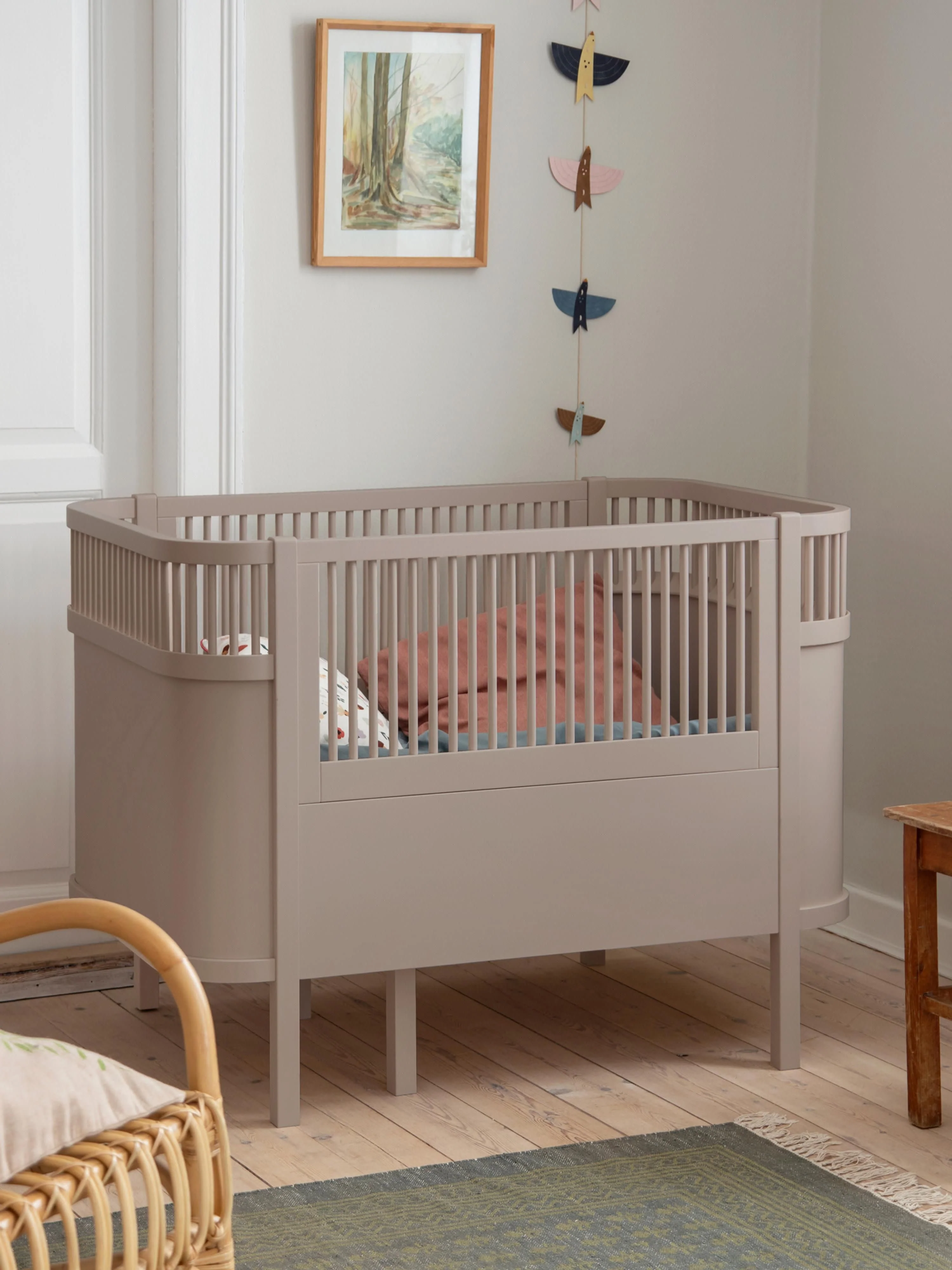 Verlängerbares Babybett Baby & Junior aus Birkenholz, 70 x 110/150 cm